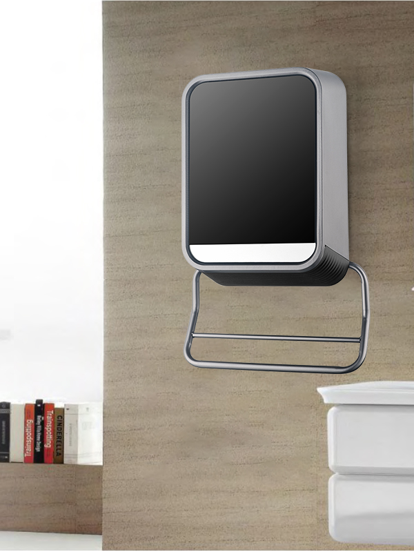 Máy sưởi phòng tắm chống thấm nước tấm kính HBH-2006B 1000W/2000W có giá treo khăn